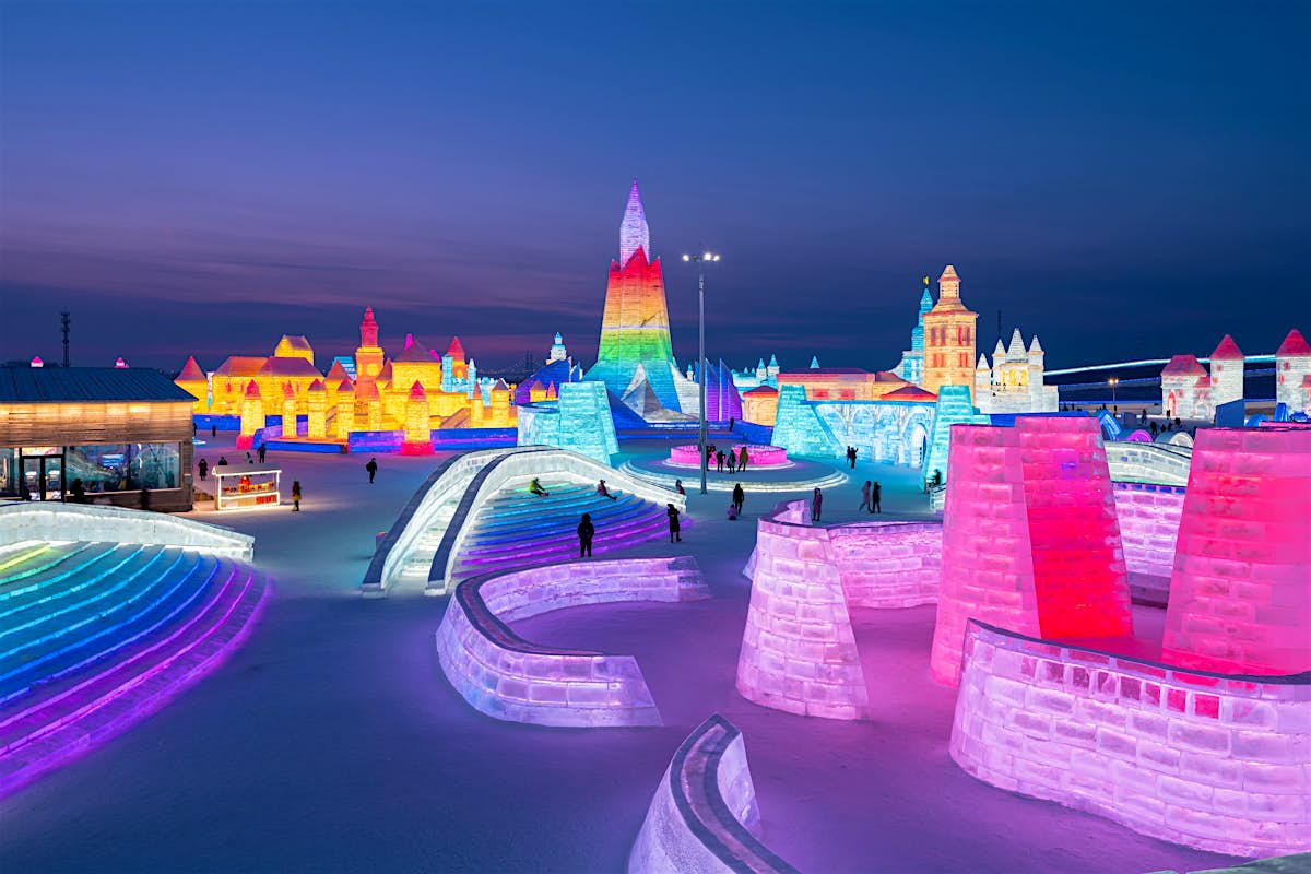 China's incredible Harbin Snow and Ice Festival is a kaleidoscopic